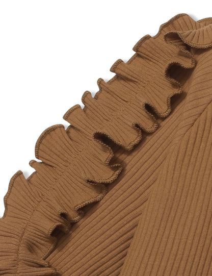 Toddler Girl Clothes Camo Girls Outfits Ruffle Sleeve Tops + Bell Bottom Flared Pants 2 Piece Winter Sweatsuit 2-10T