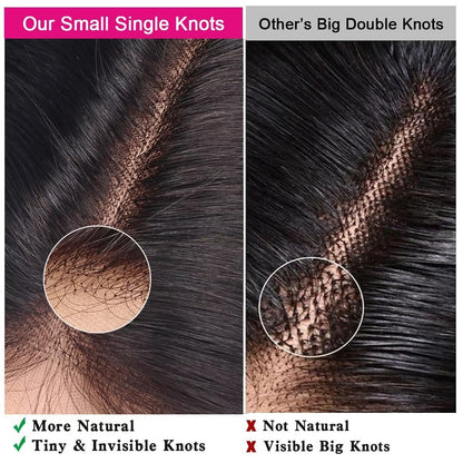 5x5 Transparent HD Lace Closure Body Wave Human Hair Closure Invisible Ultra-thin 5x5 Lace Closure Brazilian Raw Virgin Human Hair Pre Plucked Natural Black 16 Inch