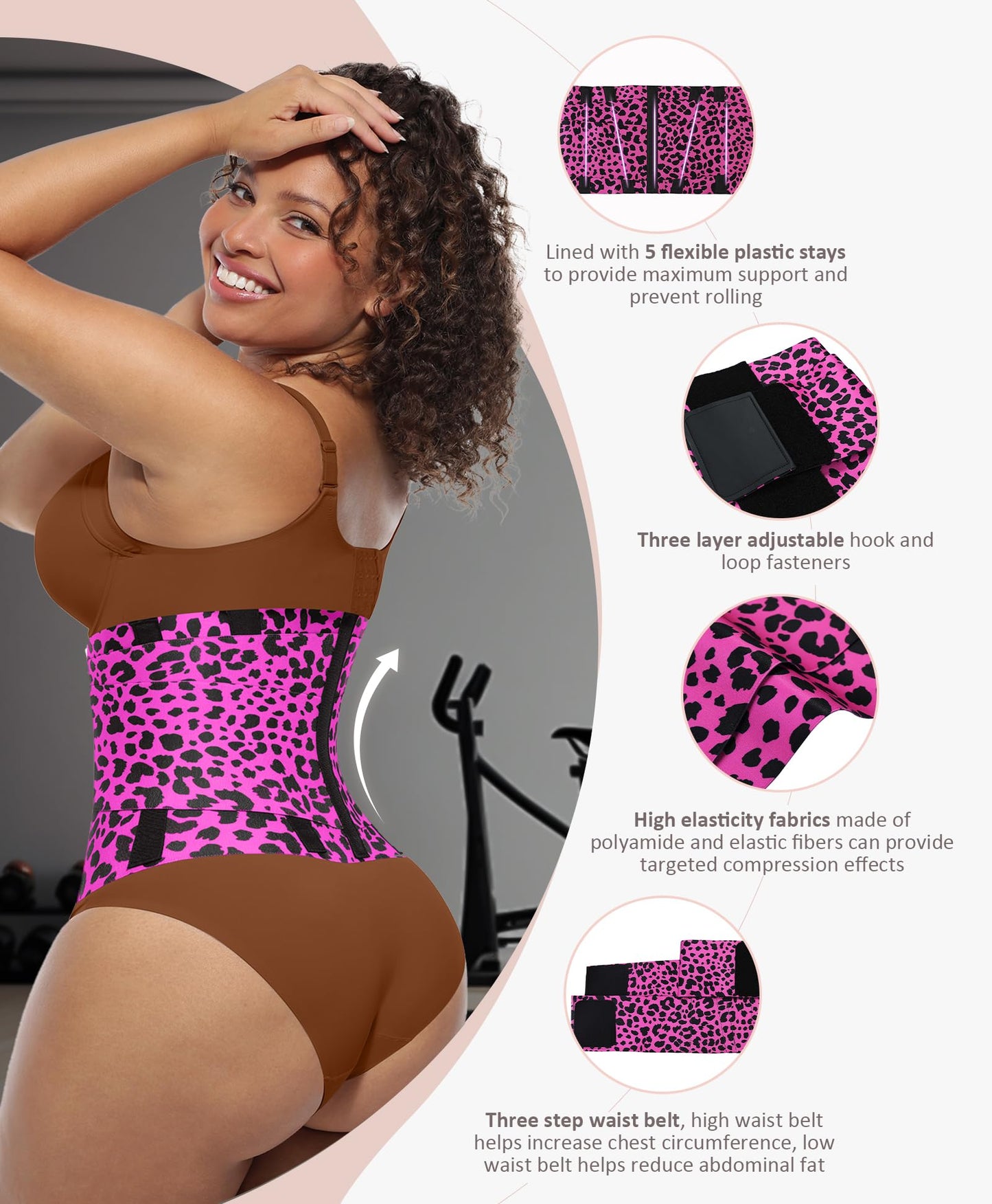 FeelinGirl Waist Trainer Belt Waist Cincher Trimmer Ab Belt Tummy Control Body Shaper with Triple Wrap Women and Men