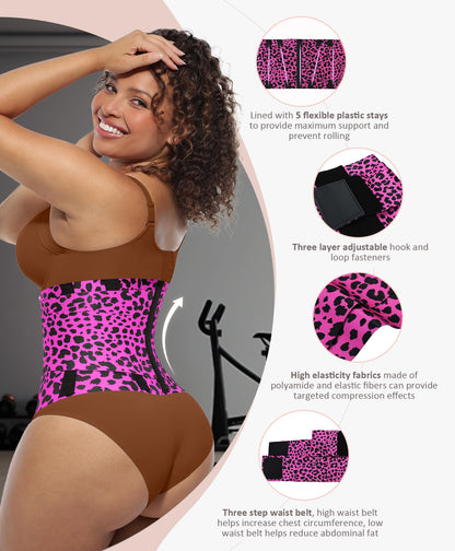 FeelinGirl Waist Trainer Belt Waist Cincher Trimmer Ab Belt Tummy Control Body Shaper with Triple Wrap Women and Men