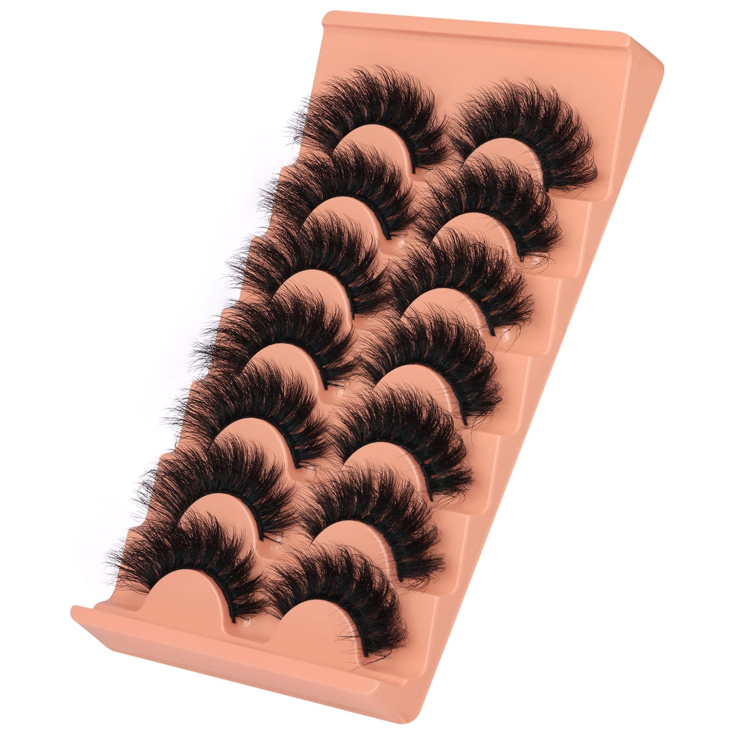 Mink Lashes Full Volume False Eyelashes 18mm Dramatic Faux Mink Eyelashes Natural Look Cat Eye Volume Eye Lashes Multipack by Focipeysa