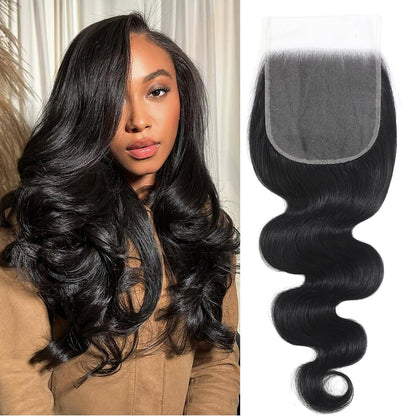 12A Human Hair Bundles with Closure Body Wave Bundles 20 22 24+18 Inch 5X5 HD Lace Closure Human Hair 100% Brazilian Virgin Hair Extensions 3 Bundles Deals Hair Quick Weave Bundle for Women
