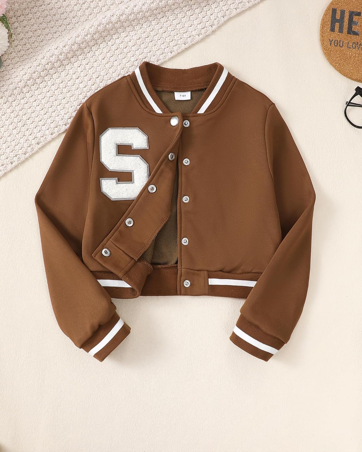 Girls 2 Piece Outfits Skirt Set Button up Jacket Sweatshirt and Pleated Mini Skirts Fall Winter Clothes Size 7-14Y