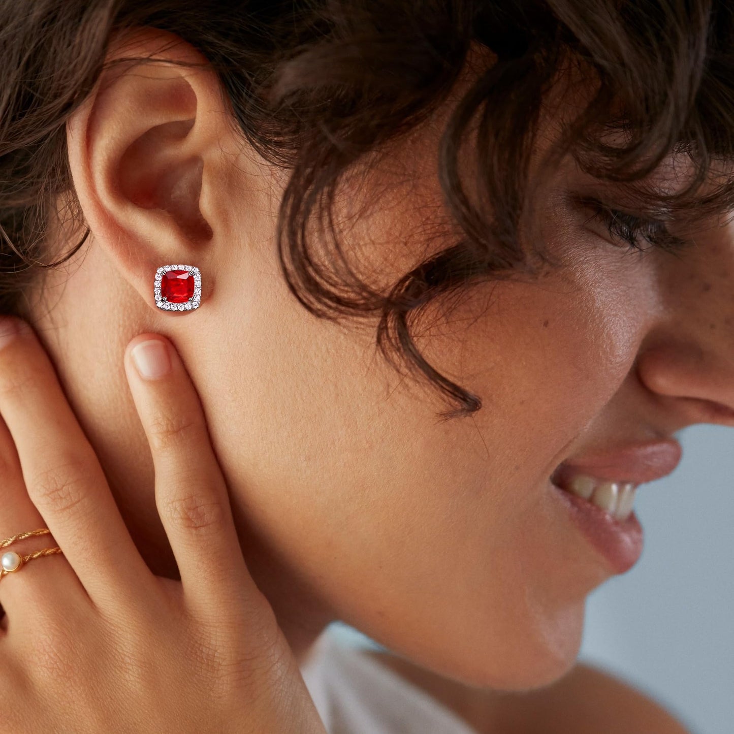 MILACOLATO Cubic Zirconia Stud Earrings for Women Men | 18K Gold Plated Hypoallergenic Sterling Silver Post Earrings | Big Brilliant Simulated Diamond CZ Halo Stud Earrings for Sensitive Ears