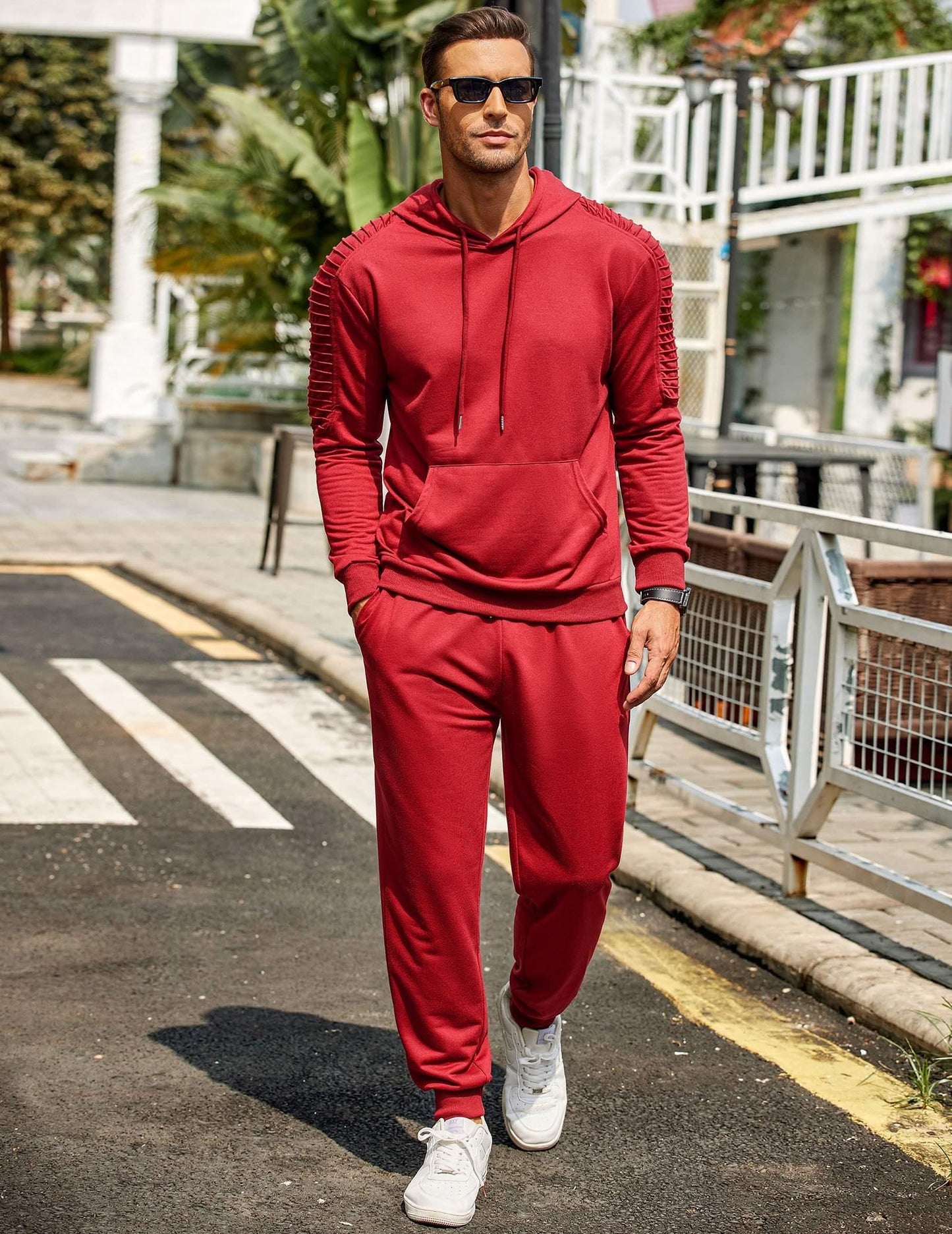 COOFANDY Men's Tracksuit 2 Piece Hoodie Sweatsuit Sets Casual Jogging Athletic Suits