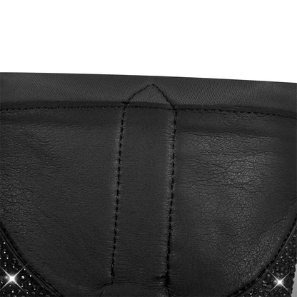 Richealnana Sparkly Rhinestones Cowboy Cowgirl Style Boots Calf High Boots for Women 2INCH Heeled Shining Pull On Tabs