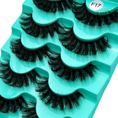Mink Lashes Strip Eyelashes Volume False Eyelashes that Look Like Extensions Glamour Wispy Curly Fake Lashes 5 Pairs Pack