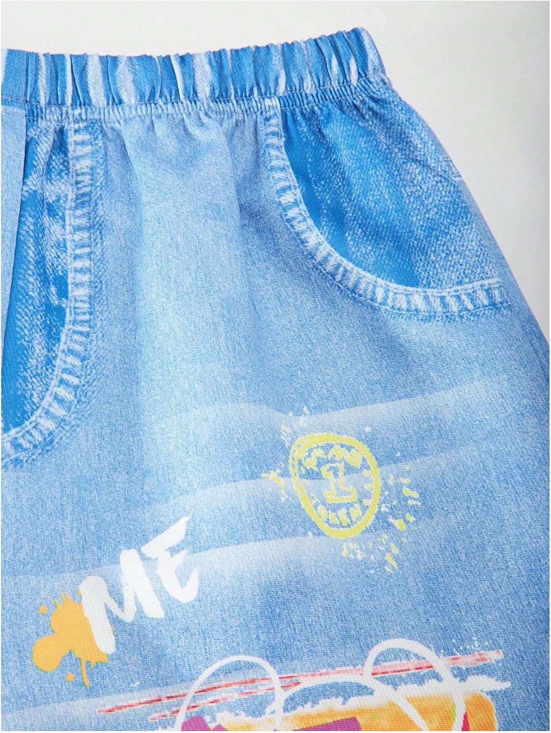 SOLY HUX Girl's Graphic 3 Piece Outfits Sheer Crop Tee and Cami Top with Jeans Pants Set