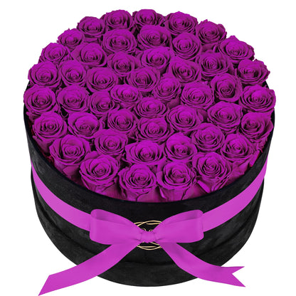 47 Flowers in a Luxury Suede Box, Birthday Gifts for Women, Preserved Flowers, Mothers Day Roses Gift for Mom, Red