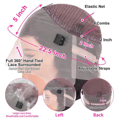 250 Density Curly Lace Front Wigs Human Hair Pre Plucked Hairline Glueless Wig 13x6 HD Lace Frontal Wigs for Women Ginger Orange Colored Ombre Wig Brazilian Virgin Hair 24 Inch