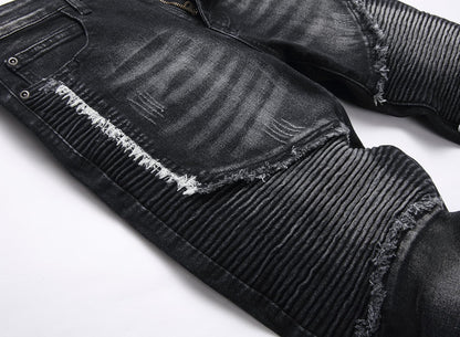 Fashion Slim Jeans Men Stretch Denim Pants