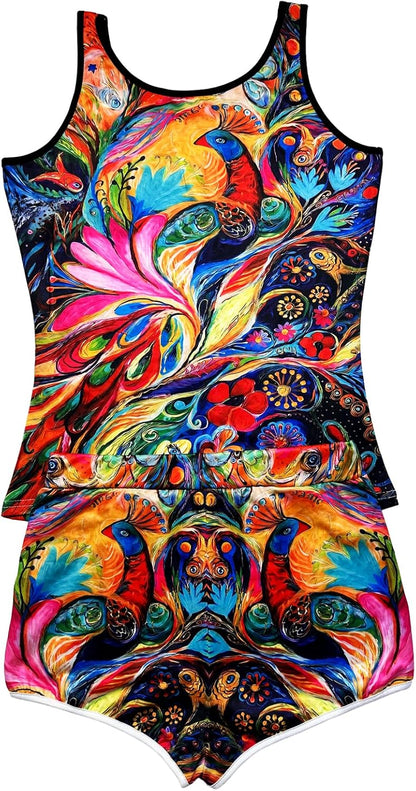 Women’s 2 Piece Pajama Set Novelty Sleeveless Tank Top and Shorts with Animal Print Comfortable Sleepwear