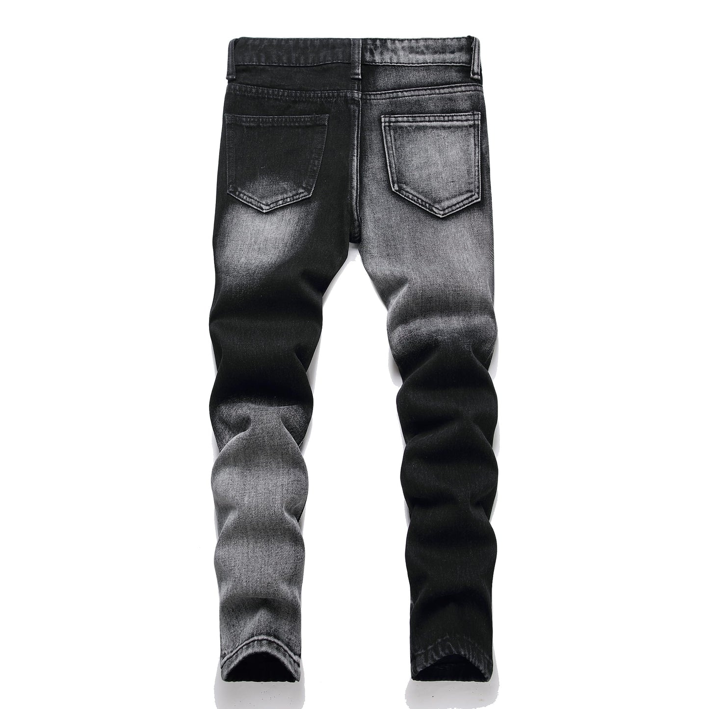 Boy's Skinny Fit Comfy Jeans Ripped Destroyed Distressed Stylish Slim Washed Denim Jeans Pants
