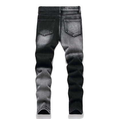 Boy's Skinny Fit Comfy Jeans Ripped Destroyed Distressed Stylish Slim Washed Denim Jeans Pants
