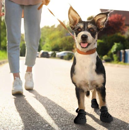 Dog Shoes: Non-Slip Waterproof Sandals for Hot Pavement, Breathable Perforated Boots, Large/Medium/Small Sizes, Ideal Paw Protector, Outdoor Clog Booties (Green Marble, Size 1)