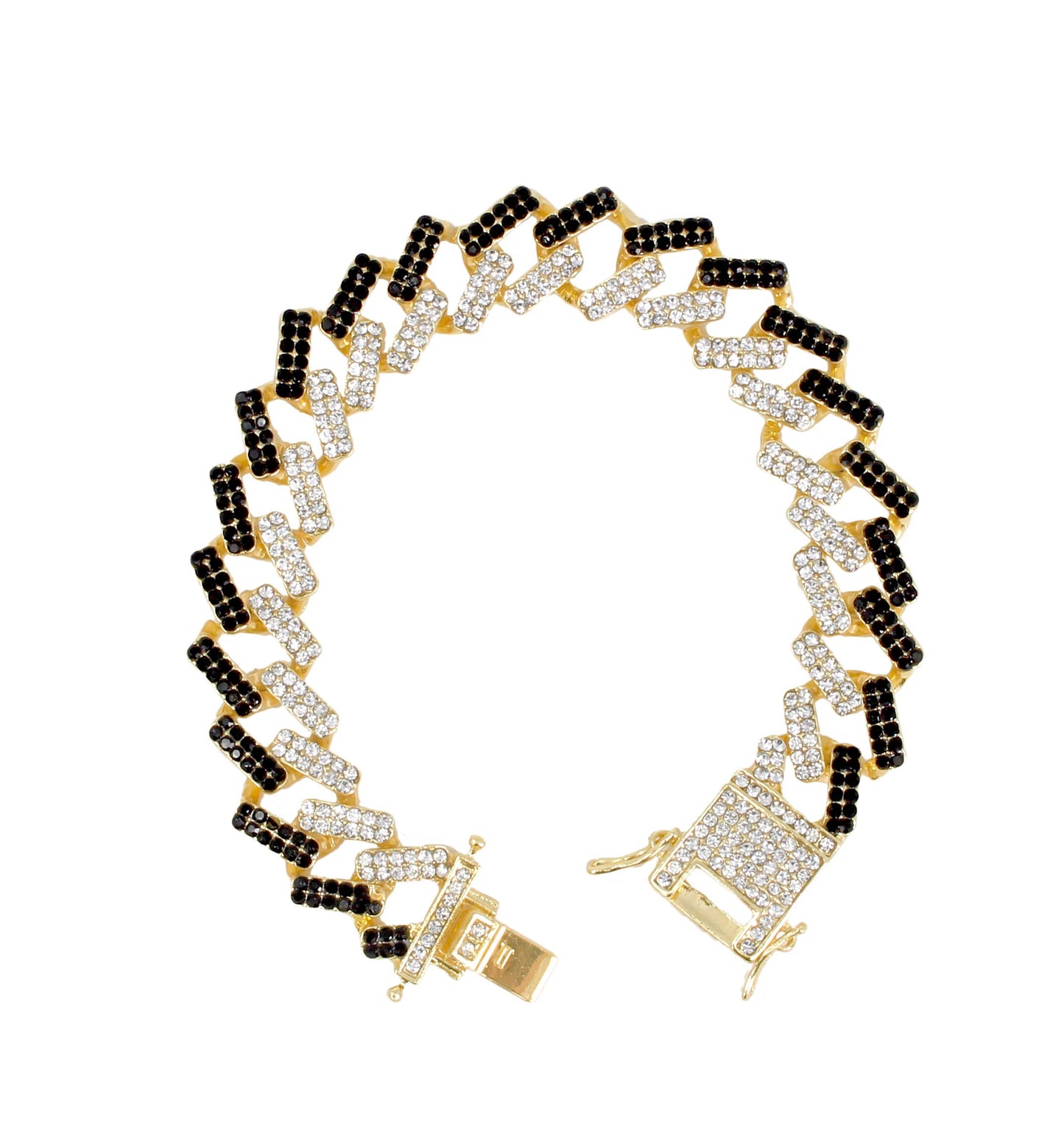 Charles Raymond Bling-ed Out Silver Round Luxury Mens Watch w/Bling-ed Out Bracelet - L0504B