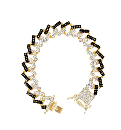 Charles Raymond Bling-ed Out Silver Round Luxury Mens Watch w/Bling-ed Out Bracelet - L0504B