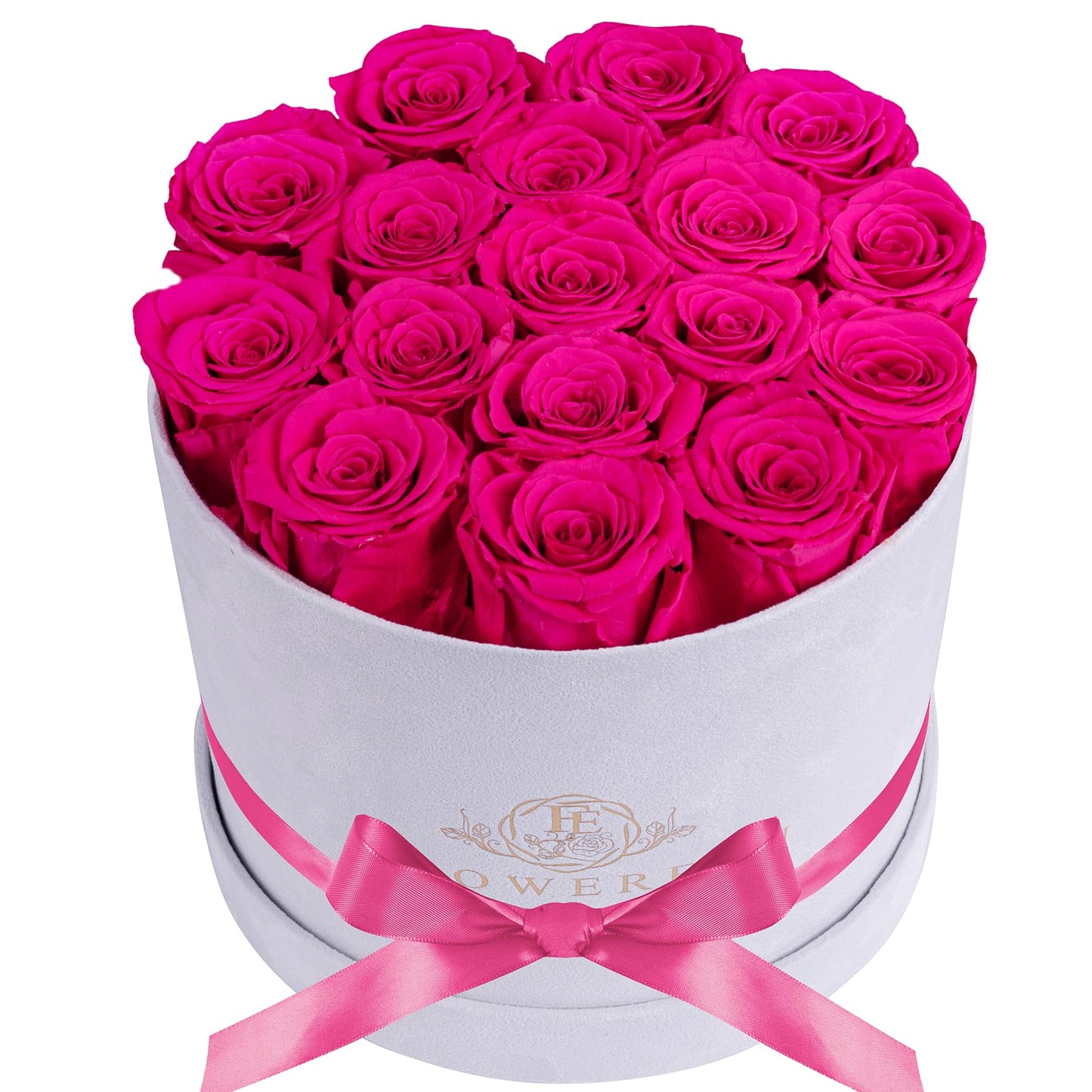 47 Flowers in a Luxury Suede Box, Birthday Gifts for Women, Preserved Flowers, Mothers Day Roses Gift for Mom, Red