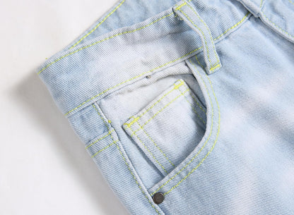 Boy's Ripped Jeans Stacked Skinny Fit Destroyed Distressed Fashion Comfy Denim Jeans Pants