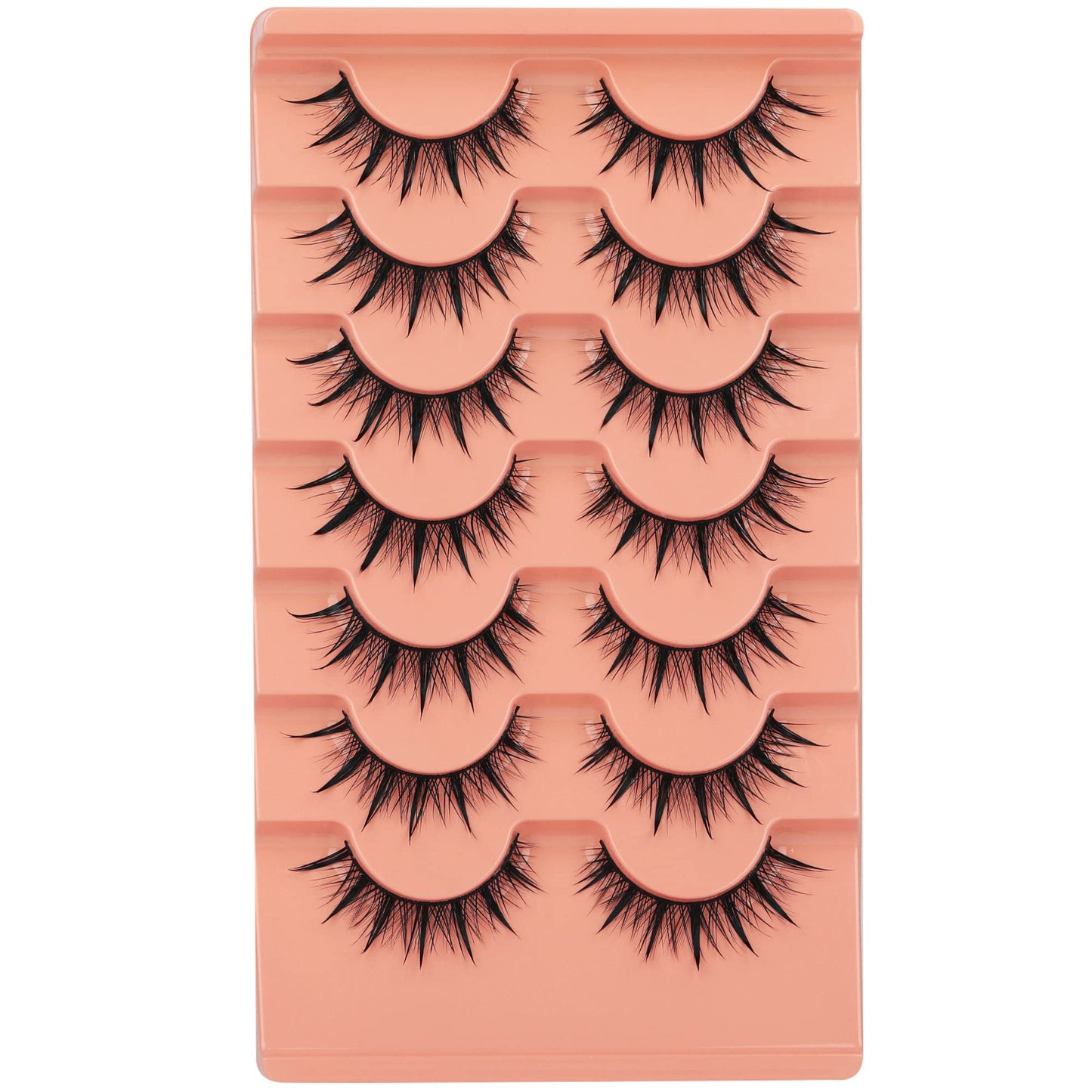 Mink Lashes Fluff False Eyelashes 20-22mm Dramatic Full Wispy Eye Lashes 8D Volume Curly Fake Eyelashes 7 Pairs Faux Mink Lashes Multipack by TOOCHUNAG
