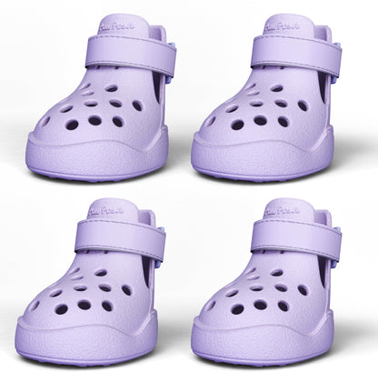 Dog Shoes: Non-Slip Waterproof Sandals for Hot Pavement, Breathable Perforated Boots, Large/Medium/Small Sizes, Ideal Paw Protector, Outdoor Clog Booties (Green Marble, Size 1)