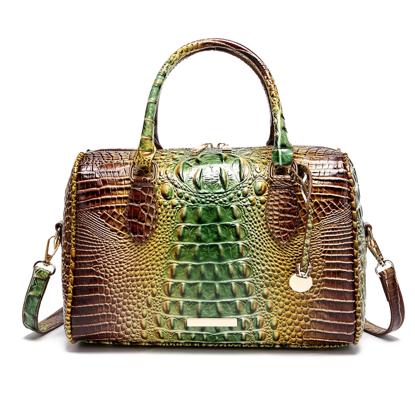 Top-Handle Crocodile Purses For Women Crossbody Leather Bags Trendy Large Capacity Tote with Shoulder Strap