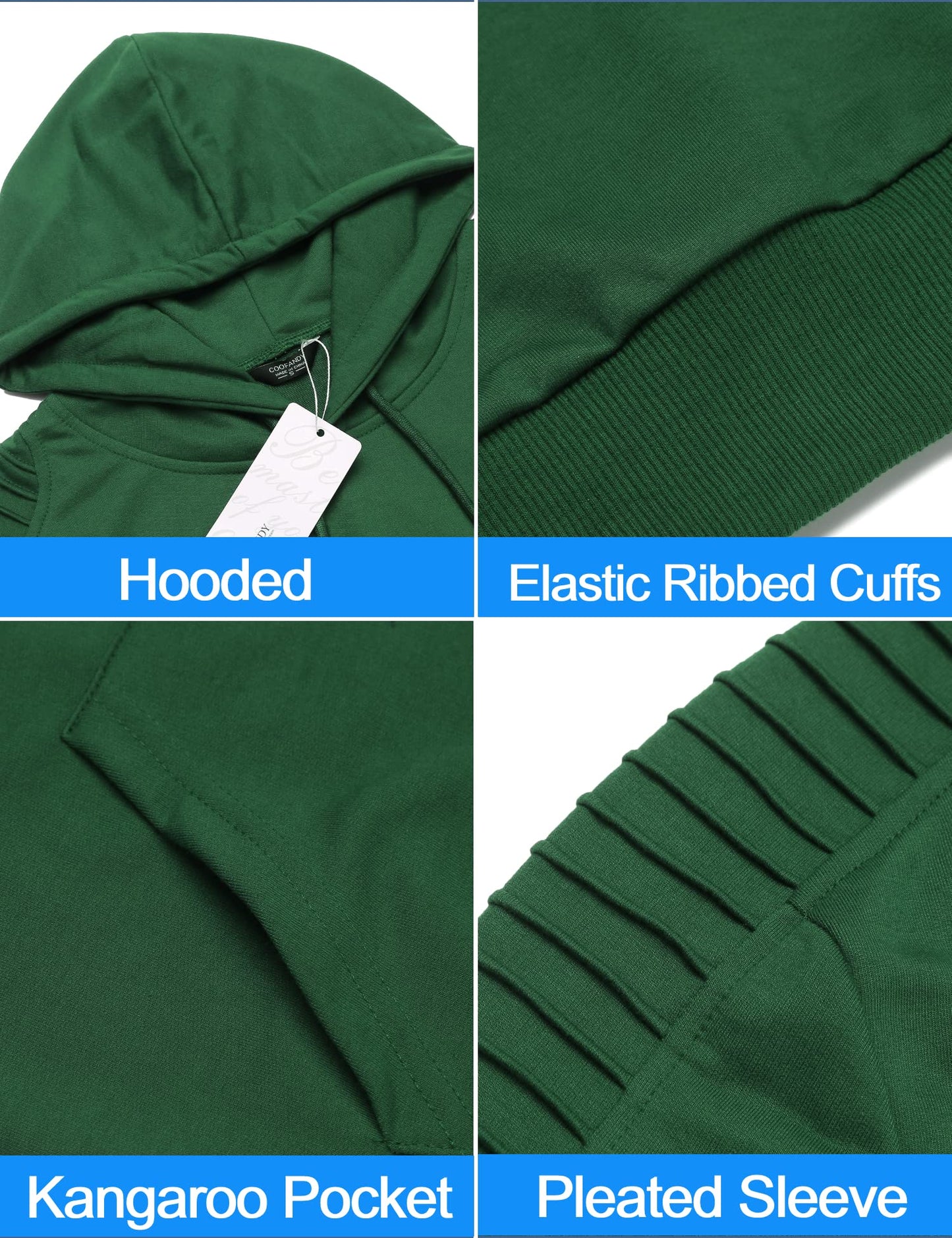 COOFANDY Men's Tracksuit 2 Piece Hoodie Sweatsuit Sets Casual Jogging Athletic Suits