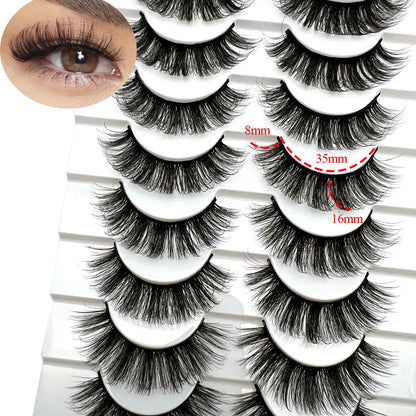 Mink Lashes Fluffy Big Dramatic Thick False Eyelashes, Soft 20mm Volume 3D Faux Mink, 20 Pairs Eyelashes Pack, 25mm Full Strip Lashes That Look Like Extensions