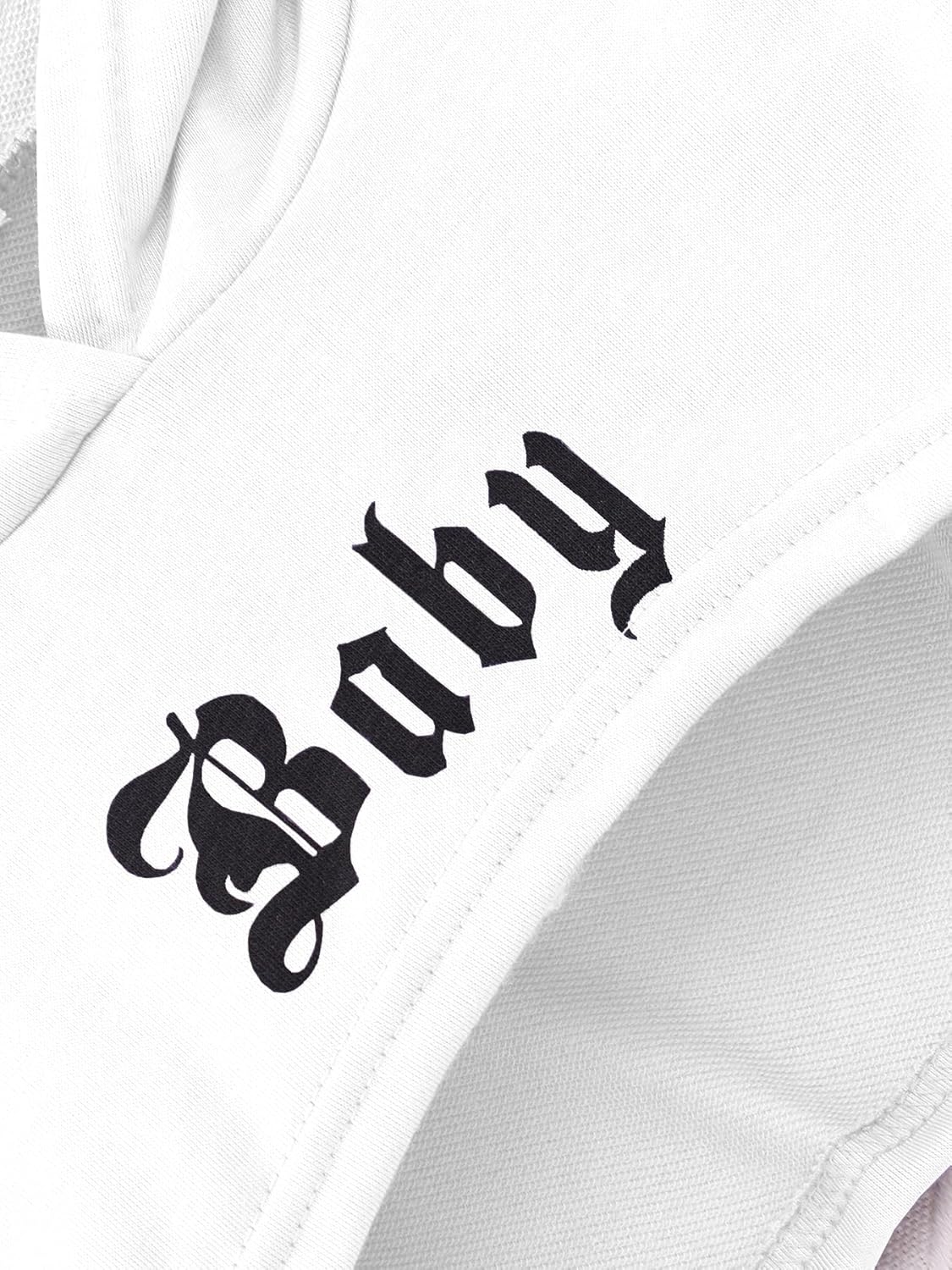 Hilinker Girls Graphic 3 Piece Outfits Workout Crop Hoodie Ribbed Tank and Sweatpants Set