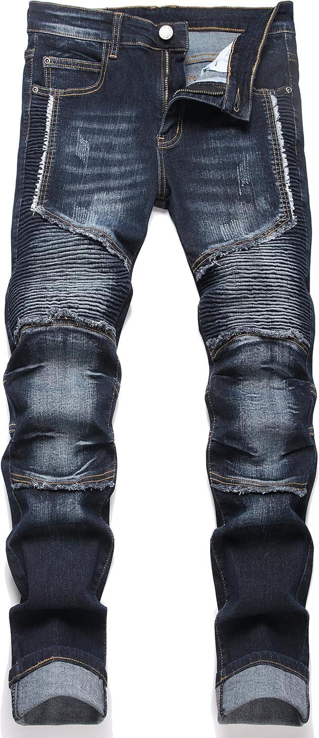 Fashion Slim Jeans Men Stretch Denim Pants