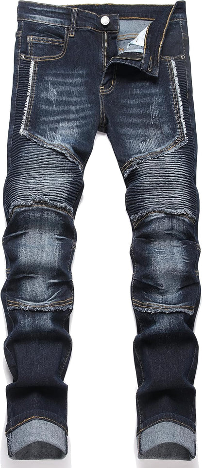 Fashion Slim Jeans Men Stretch Denim Pants