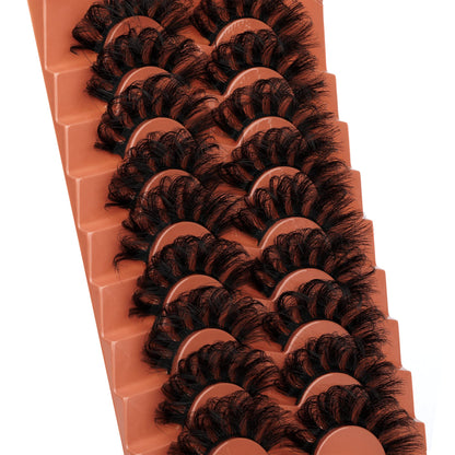 Mink Lashes Full Volume False Eyelashes 18mm Dramatic Faux Mink Eyelashes Natural Look Cat Eye Volume Eye Lashes Multipack by Focipeysa