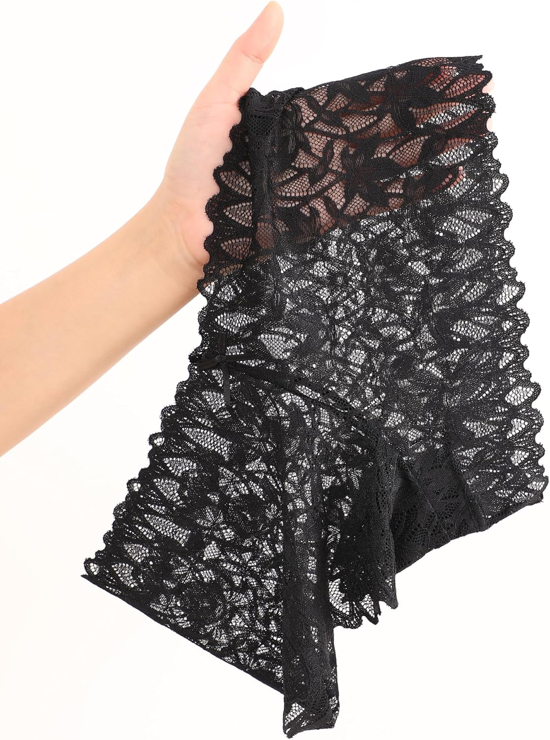Sexy Women's Underwear Lace Shorts V Waist Breathable Cheeky Panties Boyshorts Underwear Women 5 Pack