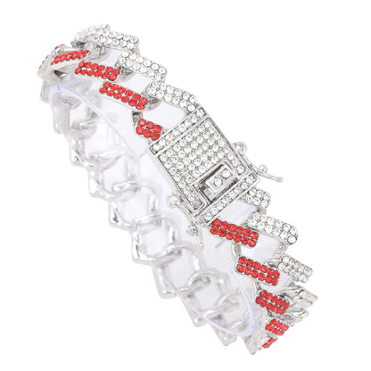 Charles Raymond Bling-ed Out Silver Round Luxury Mens Watch w/Bling-ed Out Bracelet - L0504B