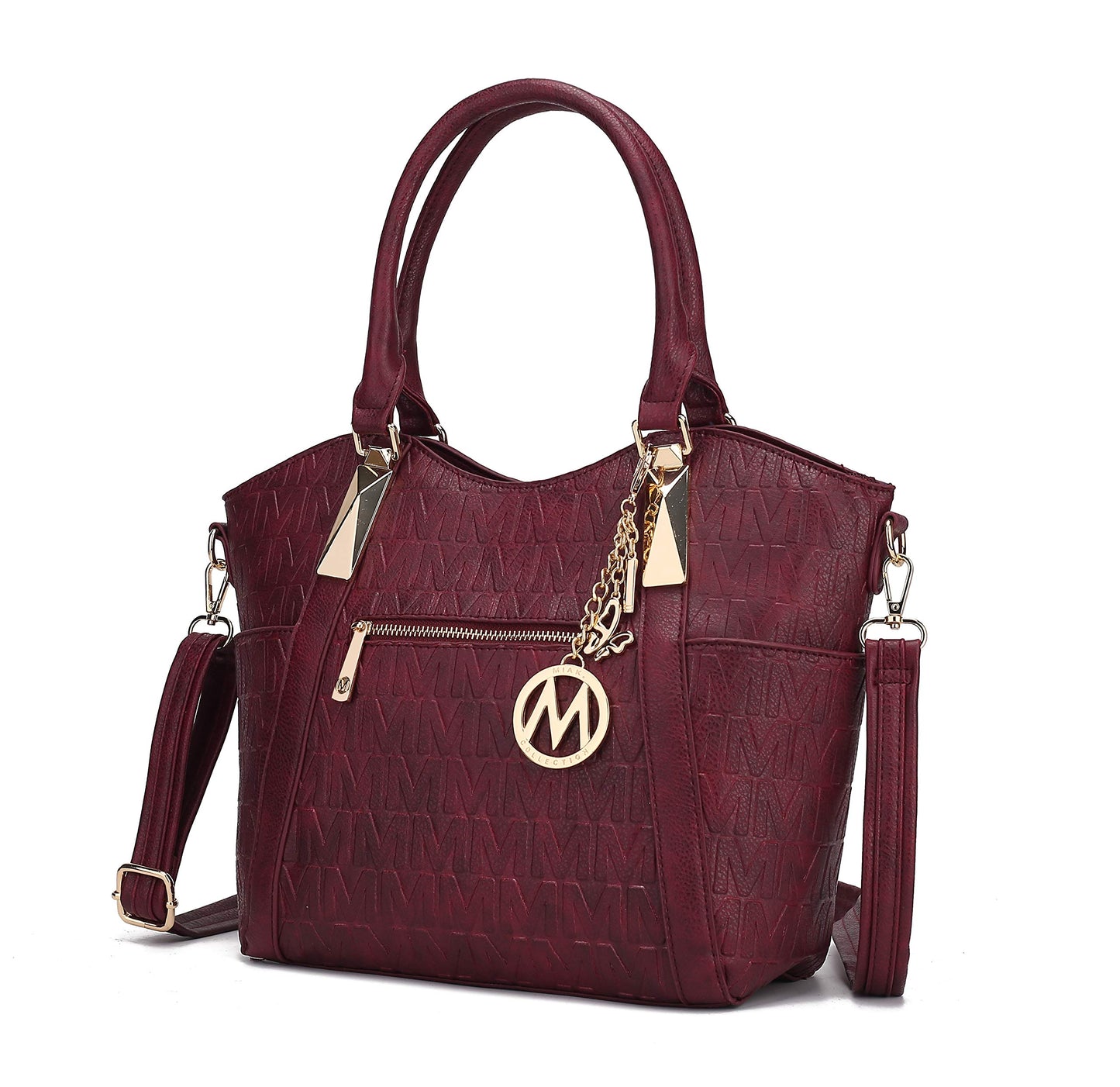 MKF Collection Crossbody Tote Bag for Women - PU Leather Top-Handle Satchel Shoulder Handbag