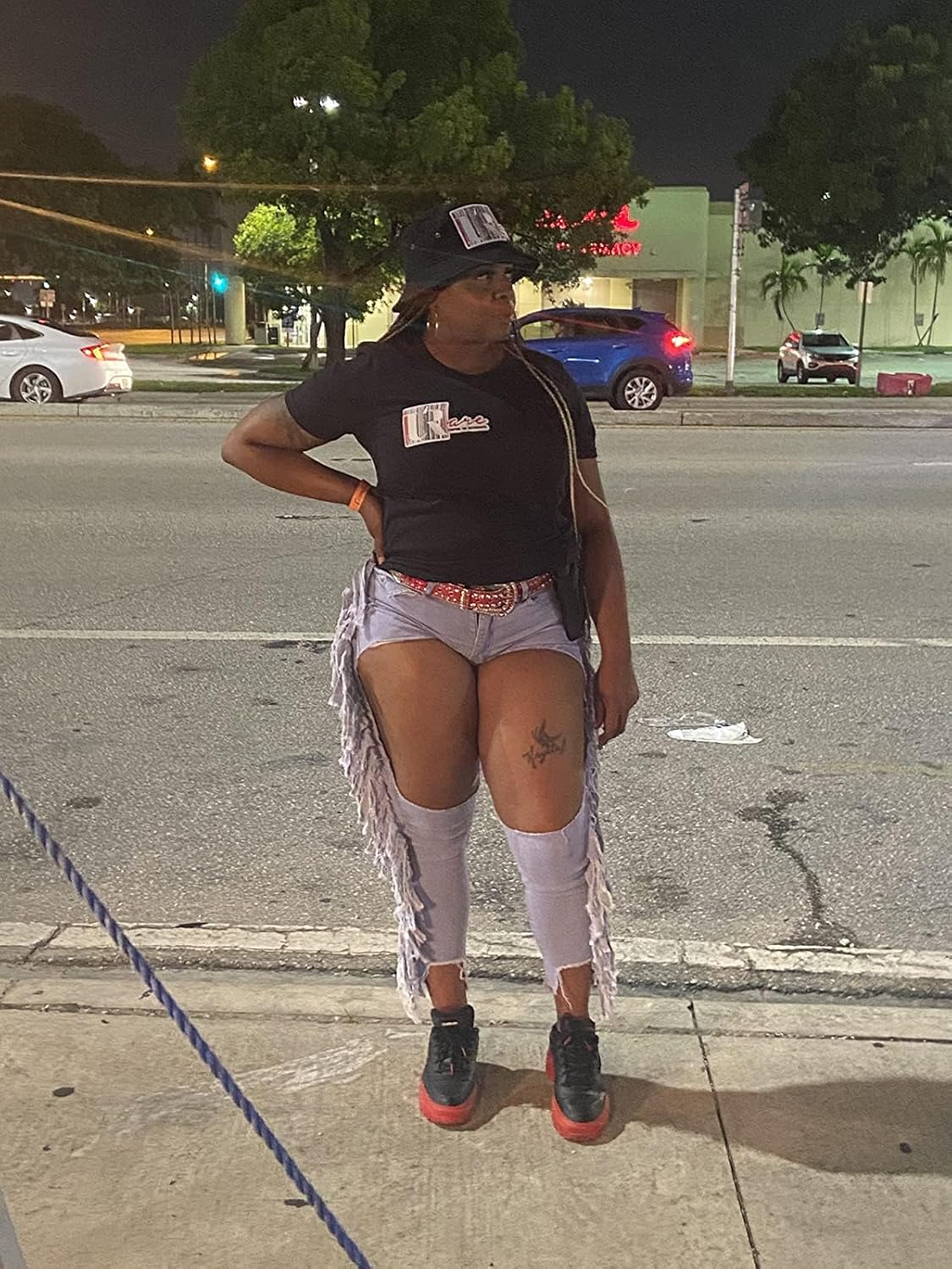 Women's Skinny Ripped Jeans Stretch Destroyed Mid High Waist Denim Pants