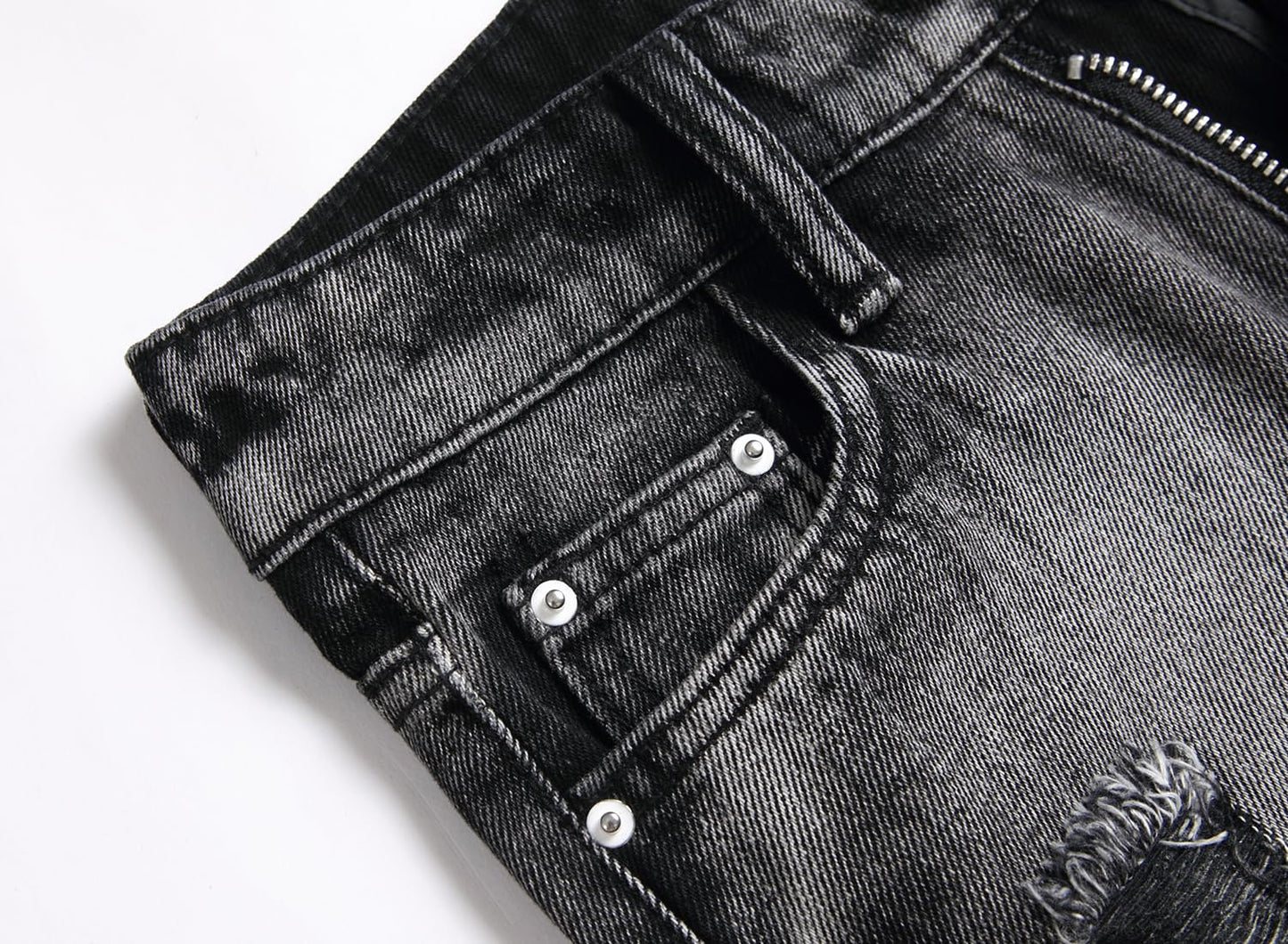 Boy's Skinny Fit Comfy Jeans Ripped Destroyed Distressed Stylish Slim Washed Denim Jeans Pants