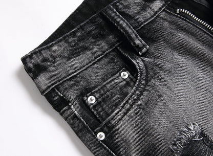 Boy's Skinny Fit Comfy Jeans Ripped Destroyed Distressed Stylish Slim Washed Denim Jeans Pants