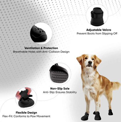 Dog Shoes: Non-Slip Waterproof Sandals for Hot Pavement, Breathable Perforated Boots, Large/Medium/Small Sizes, Ideal Paw Protector, Outdoor Clog Booties (Green Marble, Size 1)