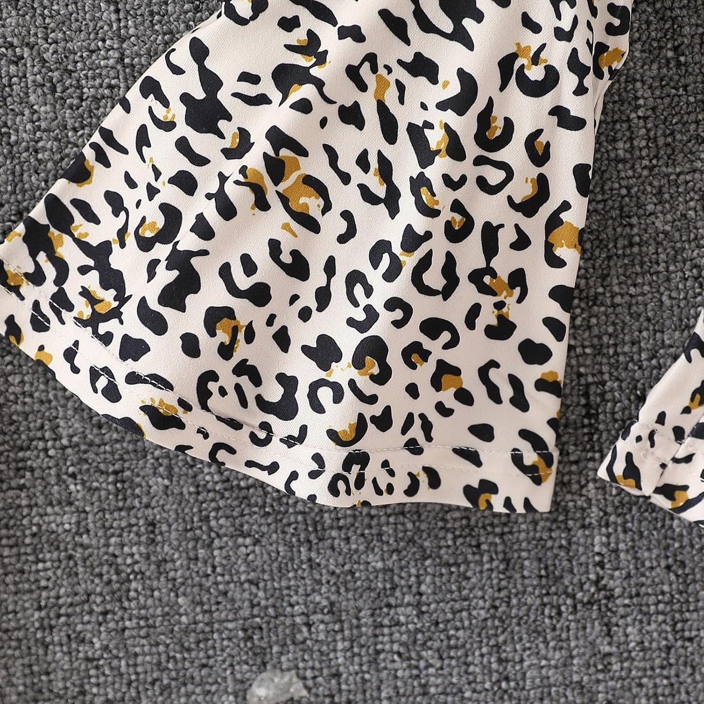 Toddler Girl Clothes Long Sleeve Cartoon & Letter Graphic Top + Fruit Stationery Print Flared Leg Pants