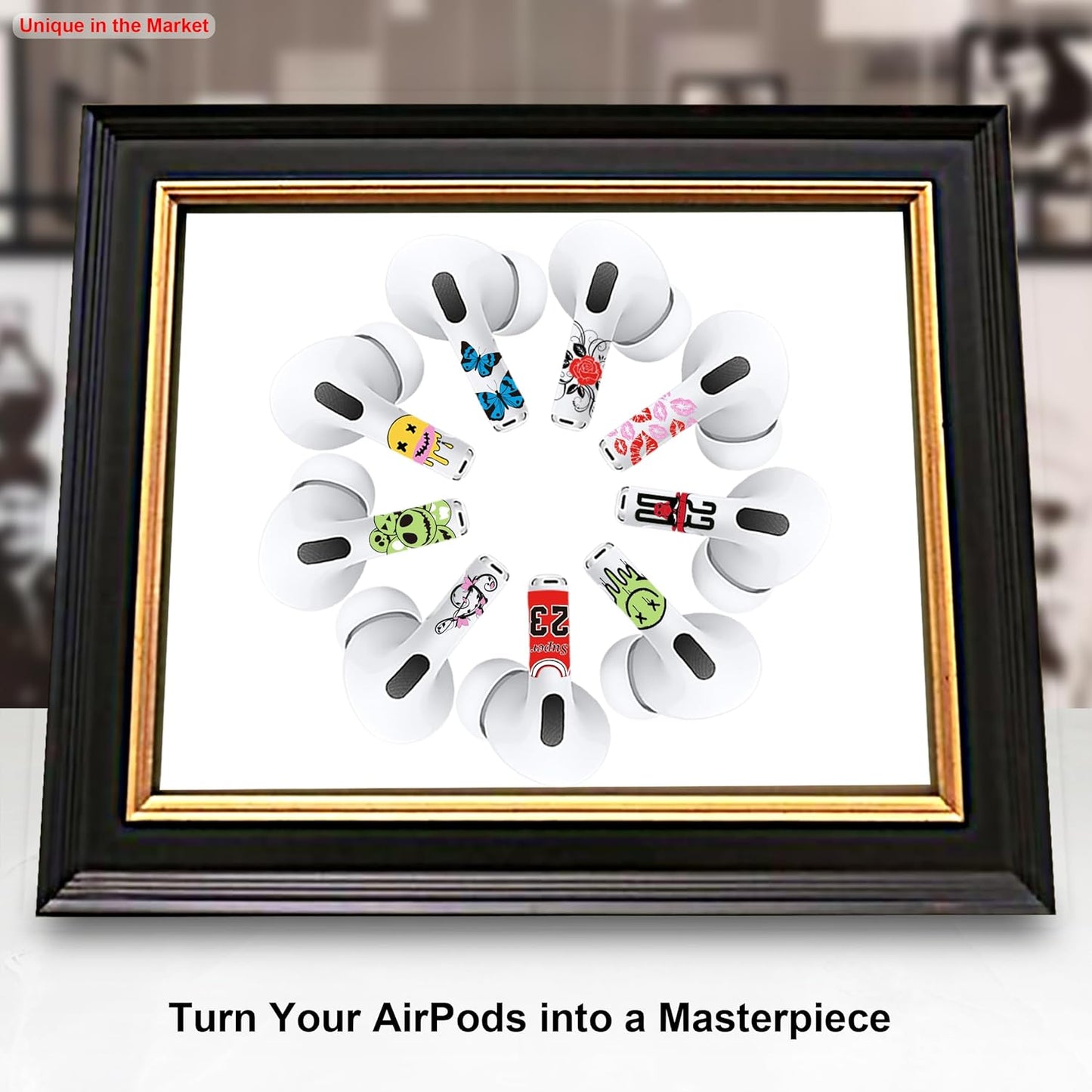 RockMax for AirPods 4 Skin，Personalized Decal Sticker for Air Pods 4th Gen, Compatible with AirPods 4 Case Pink, Durable Tattoo Wrap, Easy to Apply