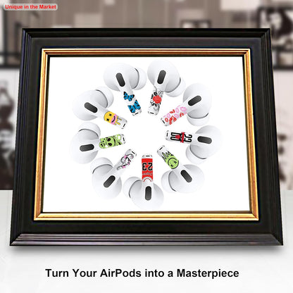 RockMax for AirPods 4 Skin，Personalized Decal Sticker for Air Pods 4th Gen, Compatible with AirPods 4 Case Pink, Durable Tattoo Wrap, Easy to Apply