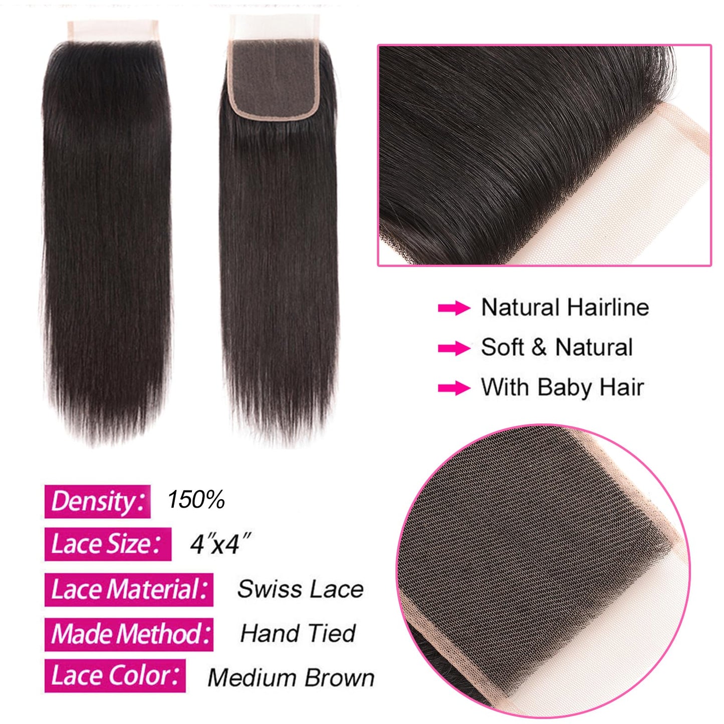 Straight Bundles Human Hair 10A Human Hair 3 Bundles Straight Hair 22 24 26 Inch Brazilian Virgin Deals Human Hair Extensions Natural Color