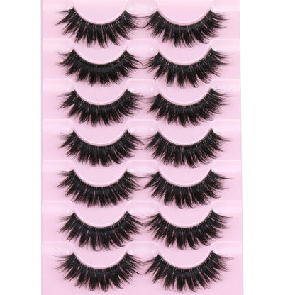 Mink Lashes Full Volume False Eyelashes 18mm Dramatic Faux Mink Eyelashes Natural Look Cat Eye Volume Eye Lashes Multipack by Focipeysa