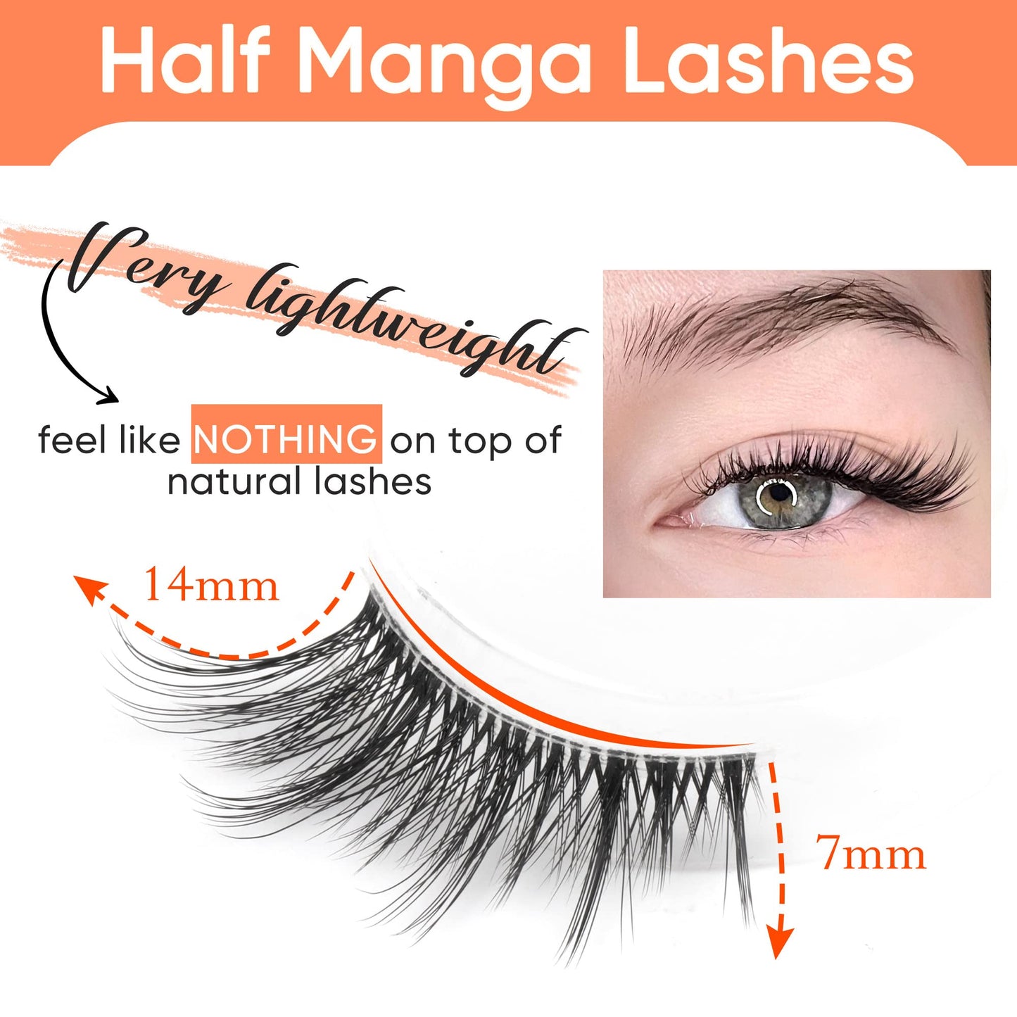 Mink Lashes Fluff False Eyelashes 20-22mm Dramatic Full Wispy Eye Lashes 8D Volume Curly Fake Eyelashes 7 Pairs Faux Mink Lashes Multipack by TOOCHUNAG