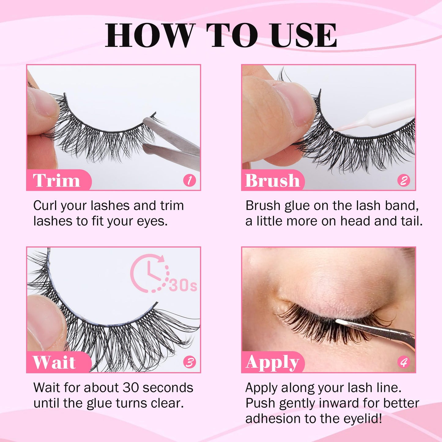 Mink Lashes Fluff False Eyelashes 20-22mm Dramatic Full Wispy Eye Lashes 8D Volume Curly Fake Eyelashes 7 Pairs Faux Mink Lashes Multipack by TOOCHUNAG