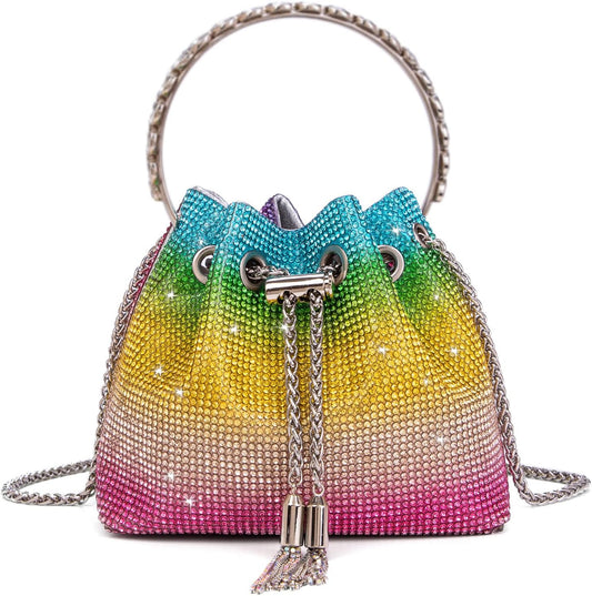 Bling Crystal Rhinestone Purse for Women Sparkly Clutch Handbag Crossbody Bag for Evening Wedding Party Prom