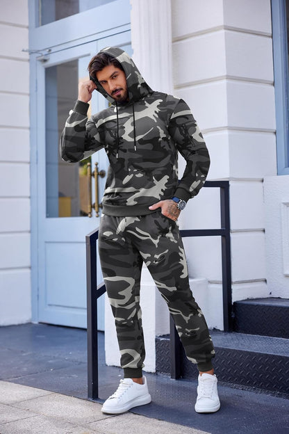 COOFANDY Men's Tracksuit 2 Piece Hooded Athletic Sweatsuits Casual Running Jogging Sport Suit Sets