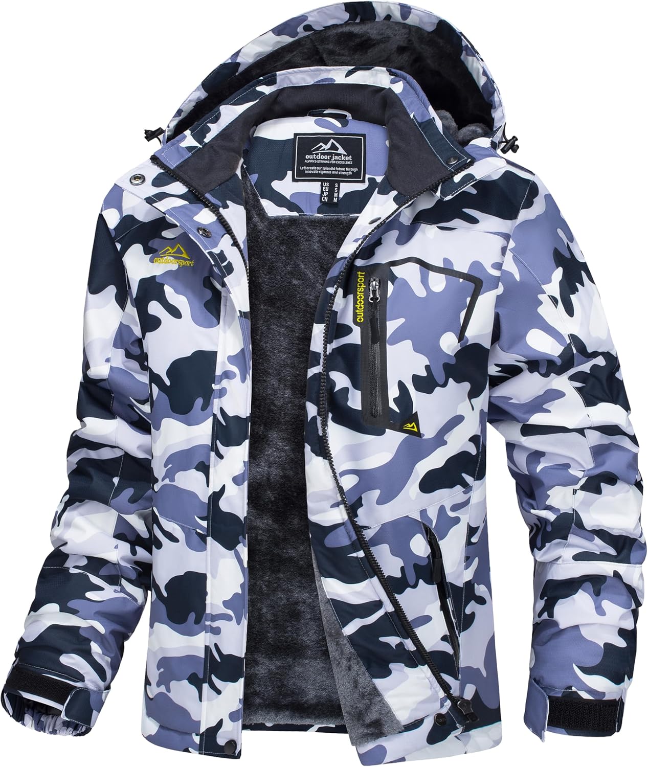 MAGCOMSEN Women's Ski Jacket Waterproof Insulated Snow Jacket Warm Windproof Winter Coats with Hood Fleece Lined Jacket