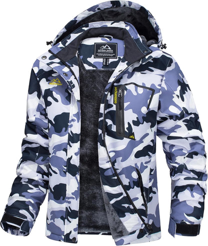 MAGCOMSEN Women's Ski Jacket Waterproof Insulated Snow Jacket Warm Windproof Winter Coats with Hood Fleece Lined Jacket